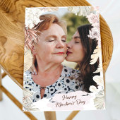 Trendy Minimalistisch Elegant Boho Foto Mütter Day Karte