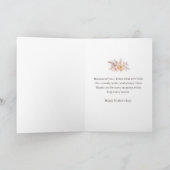 Trendy Minimalistisch Elegant Boho Foto Mütter Day Karte (Innenseite)