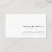 Trendy Minimalistisch Elegante Einfach Beruflich Visitenkarte (Vorderseite)