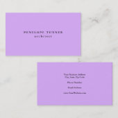 Trendy Minimalistisch Mauve Mallow Rosa Beruflich Visitenkarte (Vorne/Hinten)