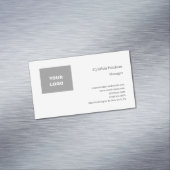 Trendy Minimalistisch Modern Add Your Logo Magnetische Visitenkarte (Beispiel)