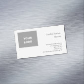 Trendy Minimalistisch Modern Add Your Logo Magnetische Visitenkarte (Beispiel)