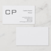 Trendy Minimalistisch Modern Monogram Schlicht Visitenkarte