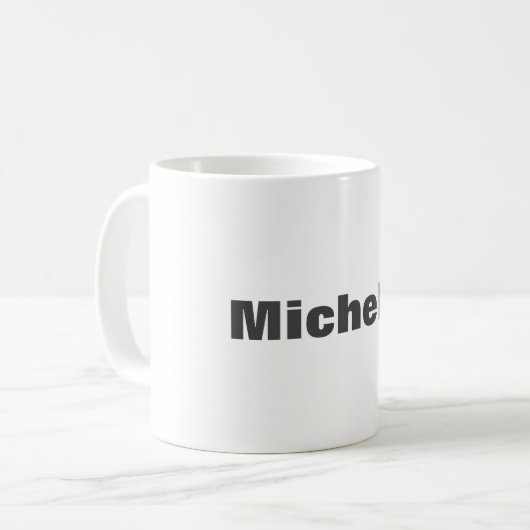 Trendy Minimalistisch Modern your name Bold Text Kaffeetasse (Vorderseite Links)