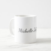 Trendy Minimalistisch Modern Your Name Kaffeetasse (Vorderseite Links)