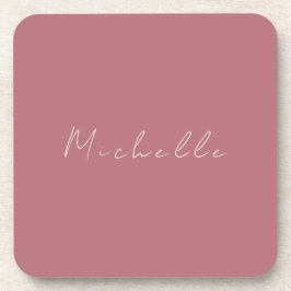 Trendy Minimalistisch Moderne handgeschriebene Ros Getränkeuntersetzer