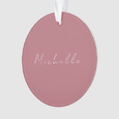 Trendy Minimalistisch Moderne handgeschriebene Ros Ornament (Vorderseite)