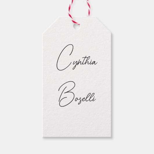 Trendy Minimalistisch Moderne Schlichte, einfache Geschenkanhänger (Vorderseite)