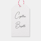 Trendy Minimalistisch Moderne Schlichte, einfache Geschenkanhänger (Rückseite)