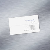 Trendy Minimalistisch Moderne Schlichte, einfache Magnetische Visitenkarte (Beispiel)