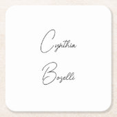 Trendy Minimalistisch Moderne Schlichte, einfache  Rechteckiger Pappuntersetzer (Vorderseite)