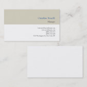 Trendy Minimalistisch Moderne Schlichte, einfache Visitenkarte (Vorne/Hinten)