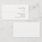 Trendy Minimalistisch Moderne Schlichte, einfache Visitenkarte (Vorne/Hinten)