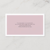 Trendy Minimalistisch Modernes Design Schlicht Visitenkarte (Rückseite)