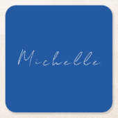 Trendy Minimalistisch Modernes, handgeschriebenes  Rechteckiger Pappuntersetzer (Vorderseite)