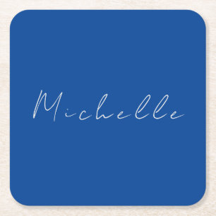 Trendy Minimalistisch Modernes, handgeschriebenes  Rechteckiger Pappuntersetzer