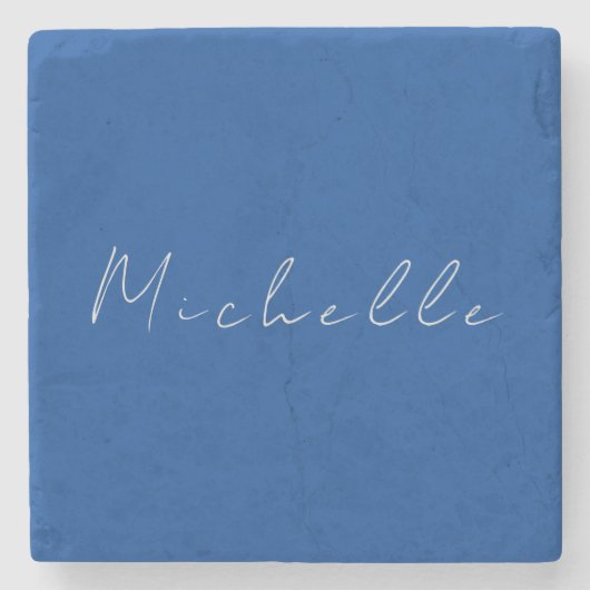 Trendy Minimalistisch Modernes, handgeschriebenes Steinuntersetzer (Vorderseite)