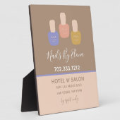 Trendy Minimalistisch Nail Salon Colorblock Tablet Fotoplatte (Seite)