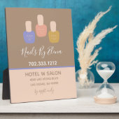 Trendy Minimalistisch Nail Salon Colorblock Tablet Fotoplatte (Seite)