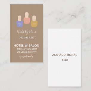 Trendy Minimalistisch Nail Salon Visitenkarte