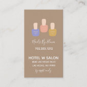 Trendy Minimalistisch Nail Salon Visitenkarte (Vorderseite)
