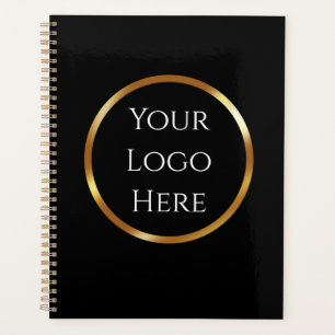 Trendy, Minimalistisch, schwarz und gold mit QR-Co Planer