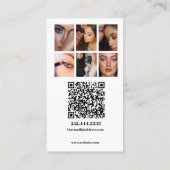 Trendy Minimalistisch Social Media Makeup Artist Visitenkarte (Rückseite)