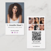 Trendy Minimalistisch Social Media Makeup Artist Visitenkarte (Vorne/Hinten)