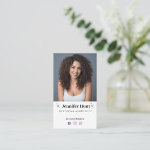 Trendy Minimalistisch Social Media Makeup Artist Visitenkarte