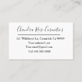 Trendy Minimalistisch Watercolor Personalisiert Visitenkarte (Rückseite)