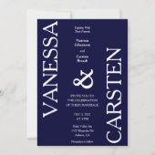 Trendy Minimalistisch Wedding Einladung (Vorderseite)