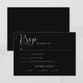 Trendy Minimalistisch Wedding Reply Begleitkarte (Vorne/Hinten)