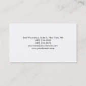 Trendy Minimalistisch White Orange Beruflich Visitenkarte (Rückseite)