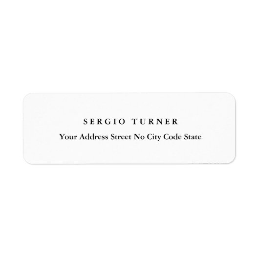 Trendy Minimalistische Berufliche Namensadresse (Vorne)