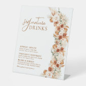 Trendy Minimalistische moderne Brautsignaturgeträn Sockelschild (Vorderseite)