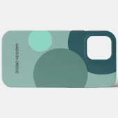 Trendy Minimalistisches Design, stilvolle grüne Mo Case-Mate iPhone Hülle (Rückseite (Horizontal))
