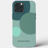 Trendy Minimalistisches Design, stilvolle grüne Mo Case-Mate iPhone Hülle (Rückseite)
