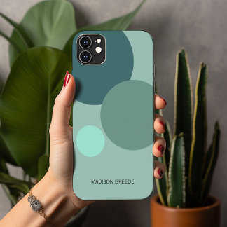 Trendy Minimalistisches Design, stilvolle grüne Mo Case-Mate iPhone Hülle