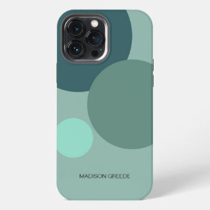 Trendy Minimalistisches Design, stilvolle grüne Mo iPhone 13 Pro Max Hülle