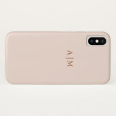 Trendy Minimalistisches Pastellrosa-und Case-Mate iPhone Hülle (Rückseite (Horizontal))