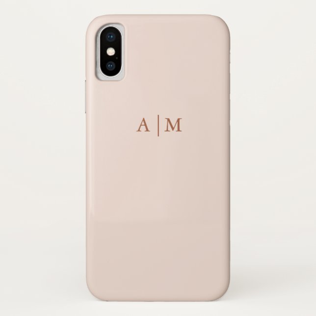 Trendy Minimalistisches Pastellrosa-und Case-Mate iPhone Hülle (Rückseite)