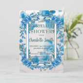 Trendy minimalistisches Vintag antikes Brautparty Einladung (Stehend Vorderseite)