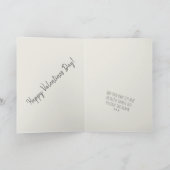 Trendy Minimum Love Heart Modern Valentines Day Karte (Innenseite)