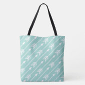 Trendy Mint Arrows Pattern Tasche (Rückseite)