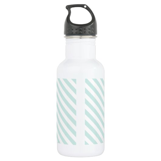 Trendy Mint Blue Pattern Golden Anchor Trinkflasche (Rückseite)