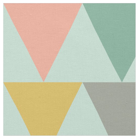 Trendy Mint Geometric Triangle Pattern Stoff (Nahaufnahme)