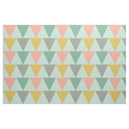 Trendy Mint Geometric Triangle Pattern Stoff (Fat Quarter (45,7 x 55,9 cm))