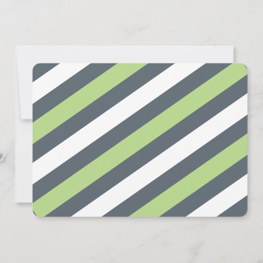 Trendy Mint & Gray Save the Date (Rückseite)