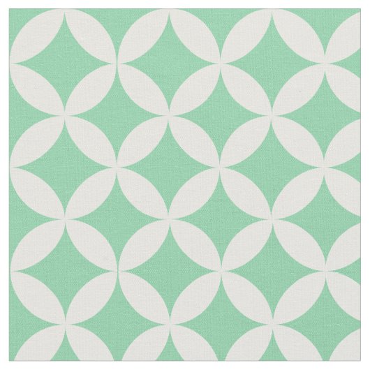 Trendy Mint Green Diamond Lattice Muster Stoff (Nahaufnahme)
