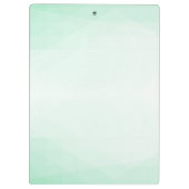 Trendy Mint Green Elegantes modernes Template Klemmbrett (Rückseite)